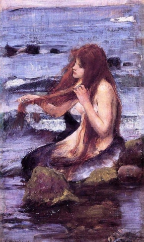 Skiss för en sjöjungfru 1892