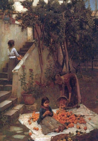 I raccoglitori di arance intorno al 1890