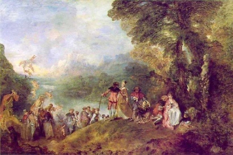 Watteau Jean Antoine embarcando para Cythere