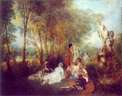 Watteau Jean Antoine Pleasures of Love