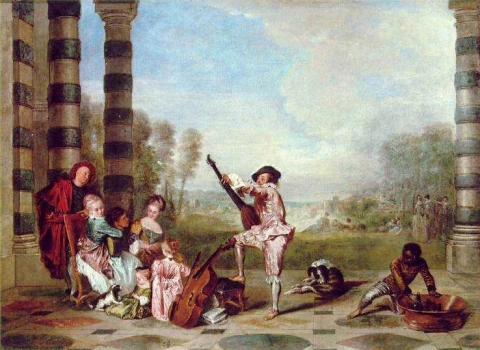 Watteau Jean Antoine The Delights Of Life The Charms of Life