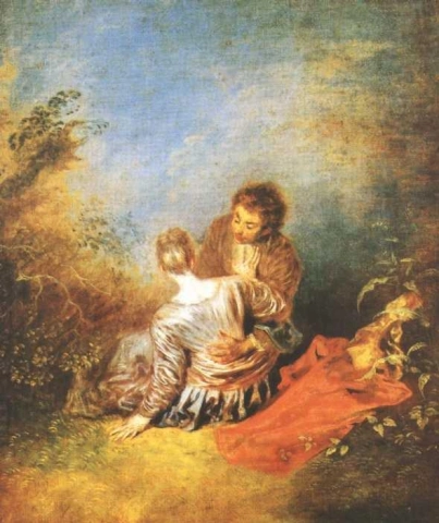 Watteau Jean Antoine L'Indiscrezione