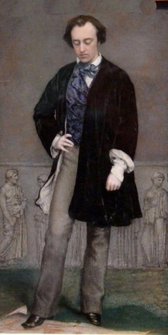 Retrato de cuerpo entero en miniatura de G. F. Watts 1849
