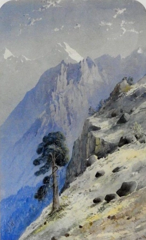 Uma paisagem alpina