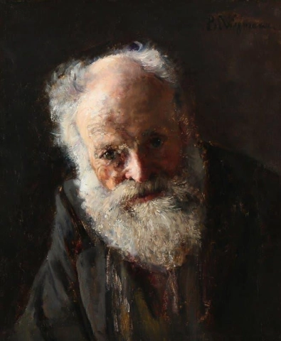 Portret Van Een Oudere Man Met Een Baard