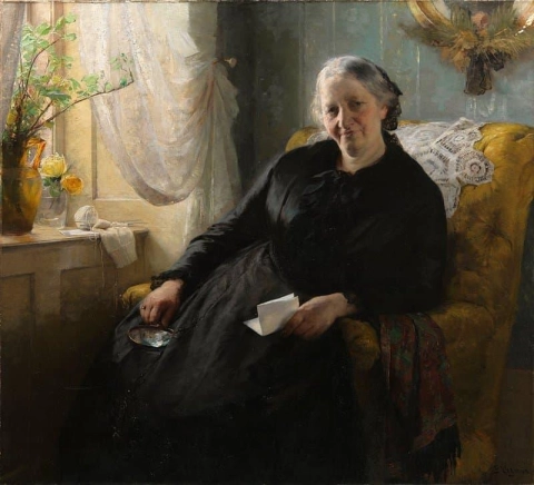Porträtt av Cecilie Trier Nee Melchior 1885
