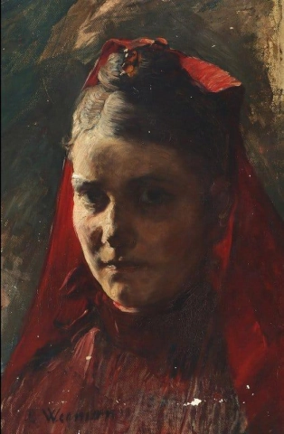 Портрет женщины со светом слева