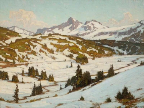 겨울 레이니어 산 파라다이스 밸리 1913