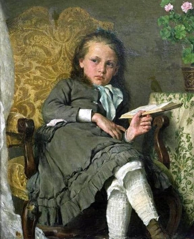 Девушка в кресле 1879