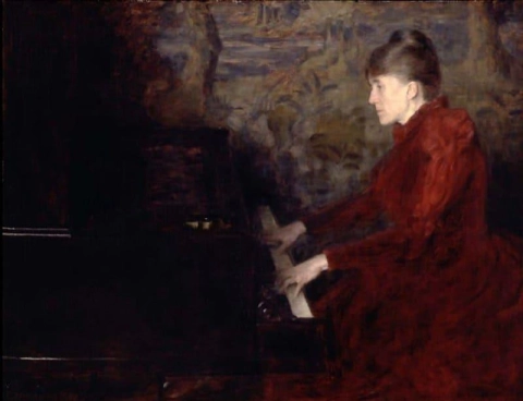 钢琴家埃里卡·尼森的肖像