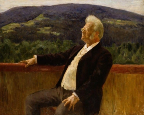 Portret van de dichter Bjornstjerne Bjornson