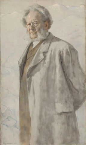 詩人ヘンリック・イプセンの肖像 1895年