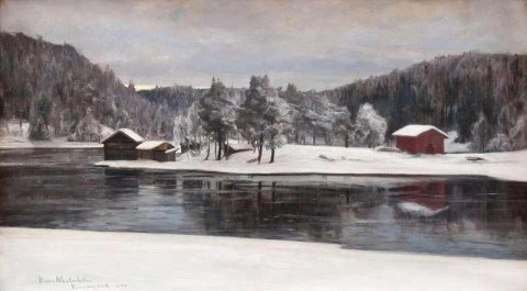 Winterlandschaft aus Kymintehdas 1899