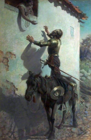 Don Quixote en Maritornes in de herberg