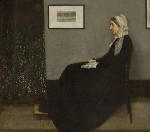 Композиция в сером и черном № 1, также называемая «Портрет матери художника» 1861 г.