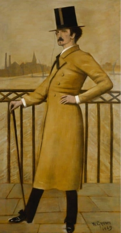 1869년 첼시 린지 로우에 있는 그의 집에서 미망인의 산책을 하는 제임스 애보트 맥닐 휘슬러