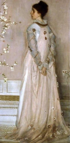 Symfoni i kjøttfarge og rosa portrett av fru Frances Leyland 1871-74