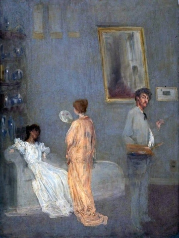 Taiteilija studiossaan 1865-66