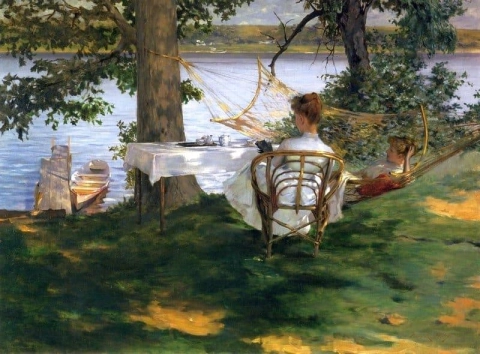 Afternoon Tea op het terras 1889