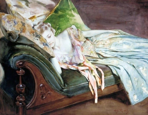 Зеленая подушка, около 1895 г.