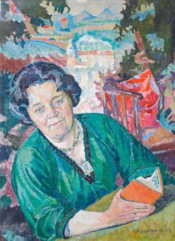 Anna Dahlstrom Versaillesrummetissa 1921