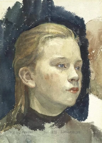 Porträtt av en ung flicka 1898
