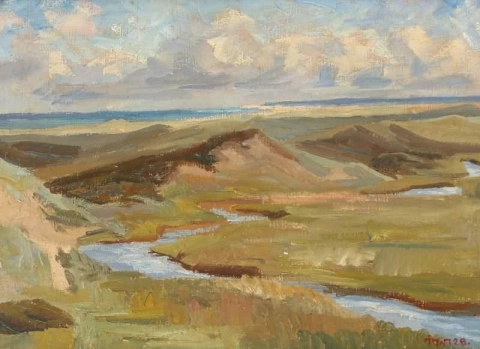 Un paisaje montañoso del norte de Jutlandia 1928
