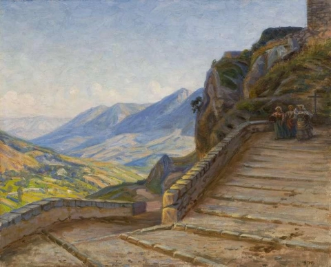 Landskab Fra Civita D Antino noin 1895-1900