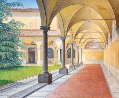 Utsikt fra klosteret San Marco i Firenze 1898