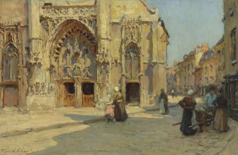 翁弗勒尔教堂大门 1900