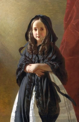 Retrato de Carlota da Bélgica, filha do rei Leopoldo I