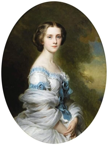 梅兰妮·德·布西埃尔 (Melanie De Bussiere) 伯爵夫人埃德蒙·德·普尔塔尔 (Edmond De Pourtal S) 的肖像