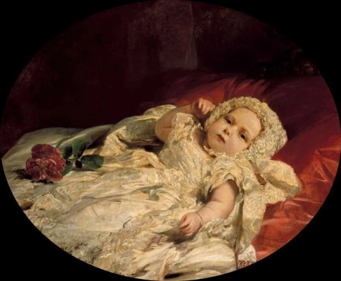 Príncipe Arthur William aos sete semanas de idade, 1850