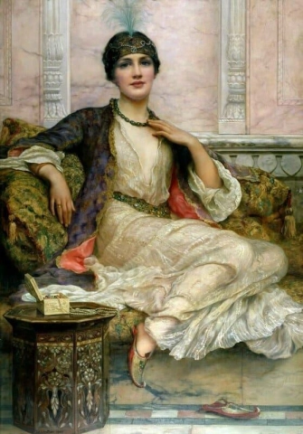 Jade-Halskette für eine orientalische Prinzessin 1908