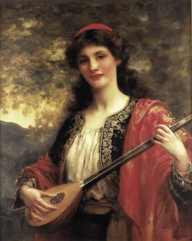 琵琶演奏者 1905