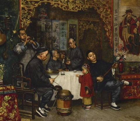 Chinesische Musiker 1884