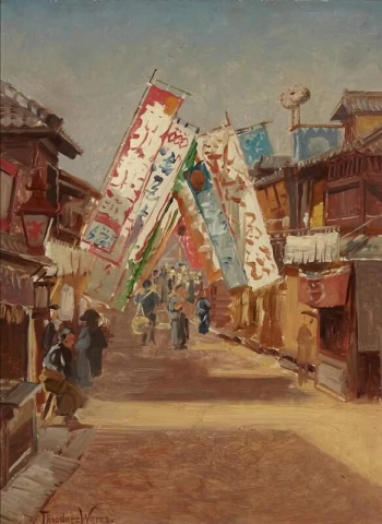 Theaterstraße Tokio ca. 1895