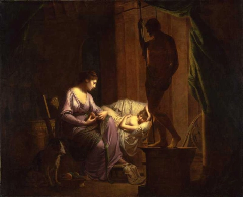 그녀의 거미줄을 풀고 있는 페넬로페 1783-84