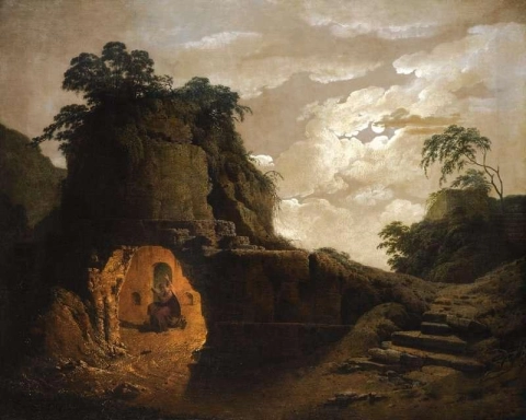 Tomba di Virgilio al chiaro di luna 1779