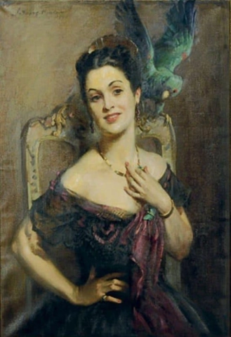 オウムを持つ美女 1940