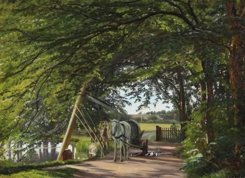 1872 年月、リーゼルンド城の入り口からの風景