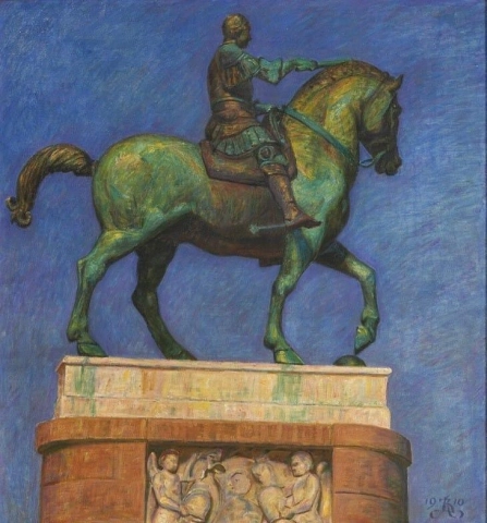 Estátua equestre de Donatello S de Gattamelata em Pádua 1910