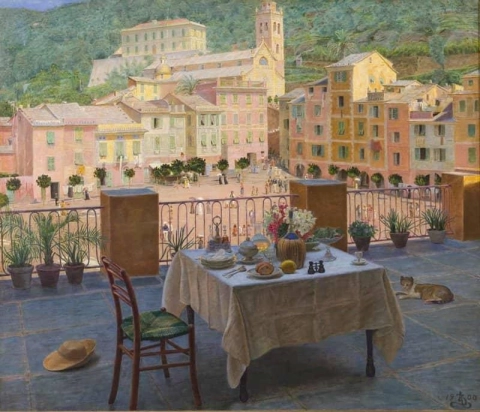 Mit Frokostbord I Portofino 1900