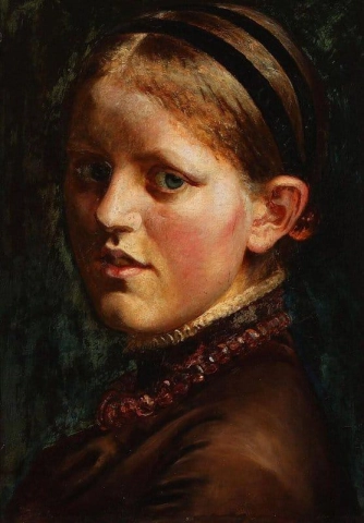 Porträt der Schwester des Künstlers Bodil Wilhjelm, geborene Zahrtmann