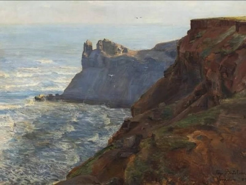 Aage Bertelsen, Uitzicht vanaf de kust van Yorkshire, 1909