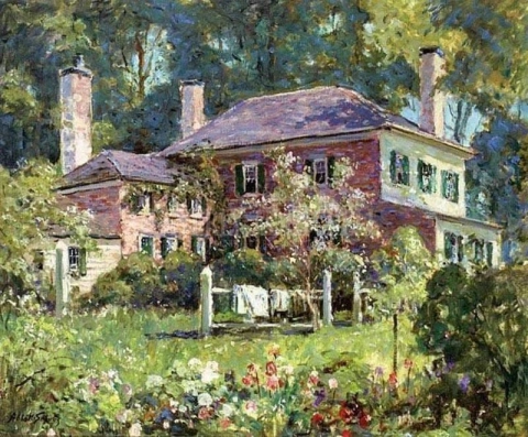 Abbott Fuller Graves, talo ja puutarha, (kesäkuun aamu, Kennebunk)