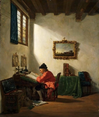 Abraham van Strij, 책상 앞에 있는 남자, 1800년경