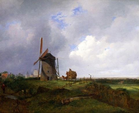 Альбертус Бронгест, Пейзаж в Гильдехаусе (лето), 1822 г.