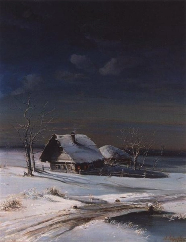 Aleksej Savrasov Winterlandschap 1871