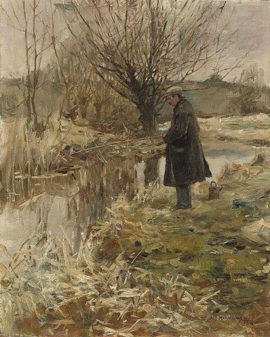 Alfred Munnings hauenkalastus tammikuussa - 1898